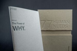 Copertina di un libro bianca con la scritta "The Poer of WHY" Foto di The 77 Human Needs System su Unsplash
